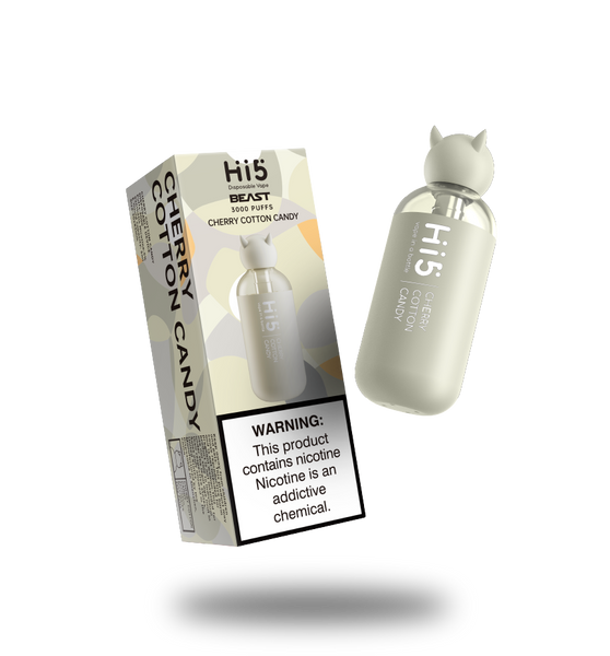 Hi5 Beast Disposable Vape Cherry Cotton Candy Flavor