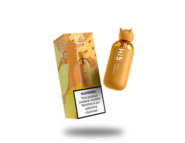 Hi5 Beast Disposable Vape Gold Tobacco Flavor