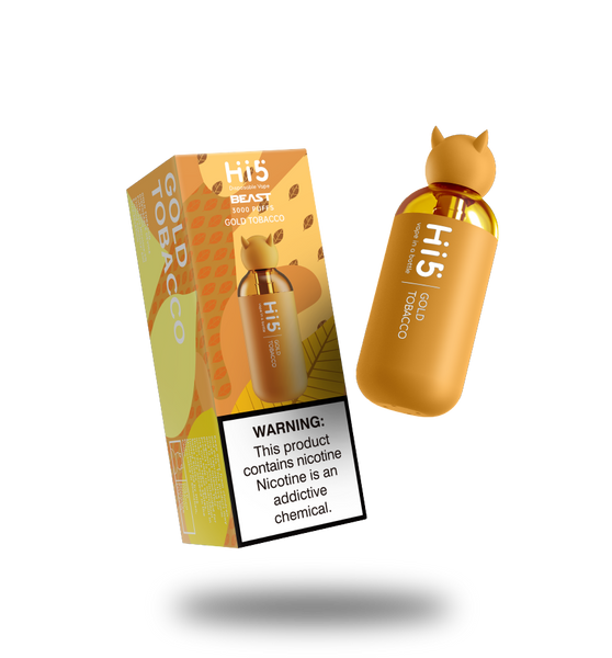 Hi5 Beast Disposable Vape Gold Tobacco Flavor