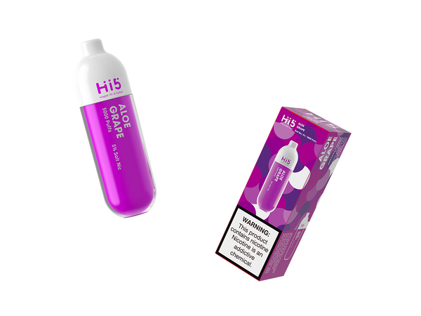 Hi5 Tube Disposable Vape Aloe Grape  Flavor