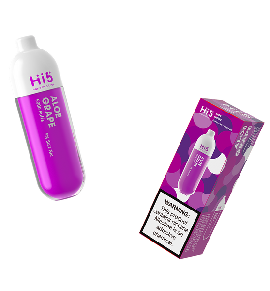 Hi5 Tube Disposable Vape Aloe Grape  Flavor