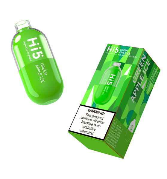 Hi5 Capsule Disposable Vape Green Apple Ice Flavor