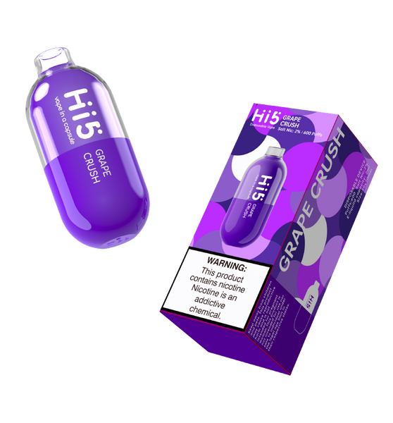 Hi5 Capsule Disposable Vape Grape Crush Flavor