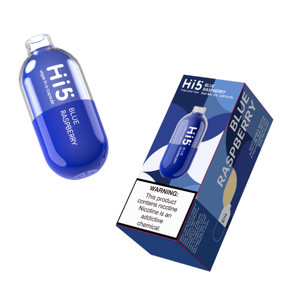 Hi5 Capsule Disposable Vape Blue Raspberry Flavor
