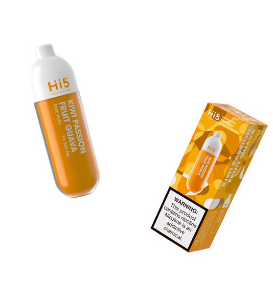 Hi5 Tube Disposable Vape Kiwi Passion Fruit Guava Flavor